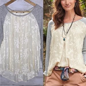 Sunday In Brooklyn Lace Long Sleeve Top